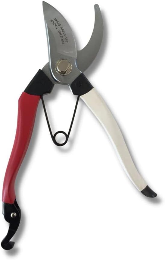 Japanese Steel Hand Pruner, 3/4" Cut, Red/White