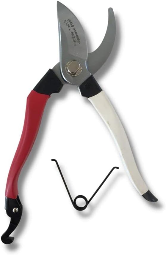 Japanese Steel Hand Pruner, 3/4" Cut, Red/White