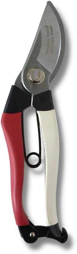 Japanese Steel Hand Pruner, 3/4" Cut, Red/White