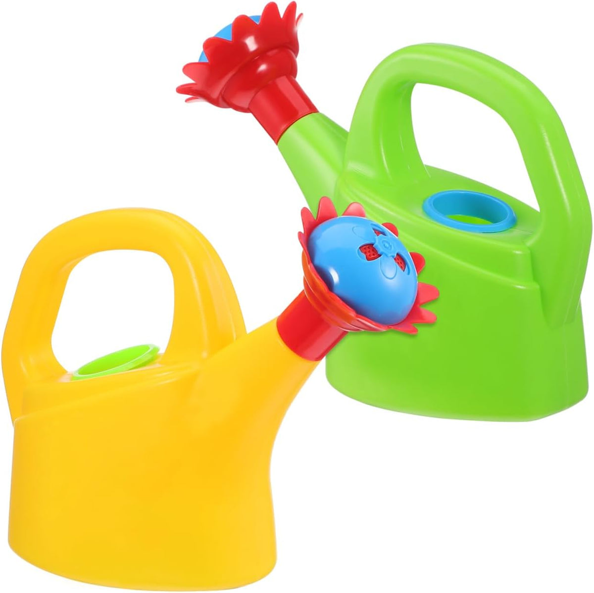 TOYANDONA 2pcs Toy Watering Can for Kids - Small Plastic Watering Cans Garden Flower Water Pot for Spring Summer Outdoor Bath Beach Sand Toys (Random Color)
