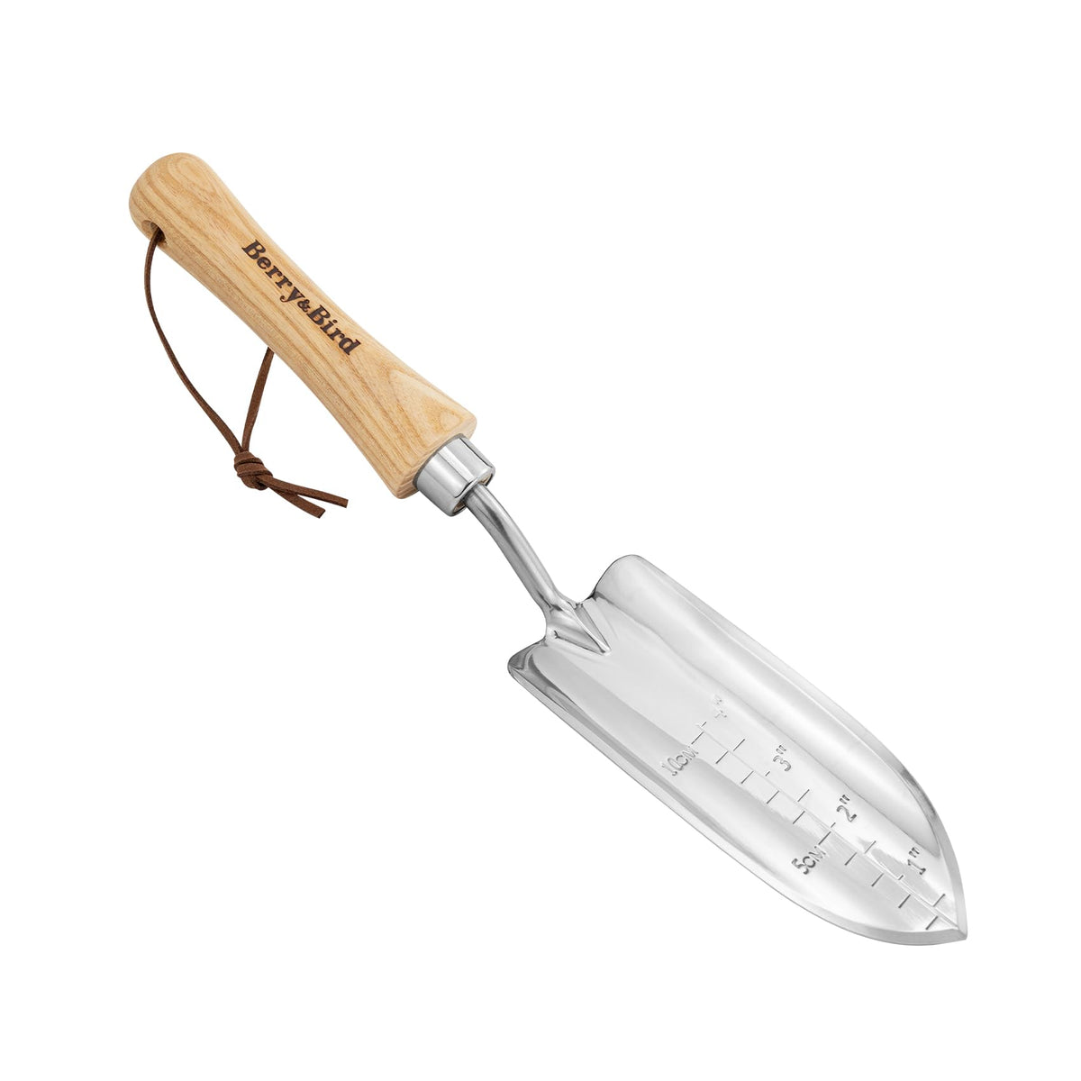 Berry&Bird Stainless Steel Trowel, Garden Small Flower Hand Shovel, Potting Soils Scoop with Wood Handle, Gardening Bonsai Tools for Transplanting Digging Weeding Planting