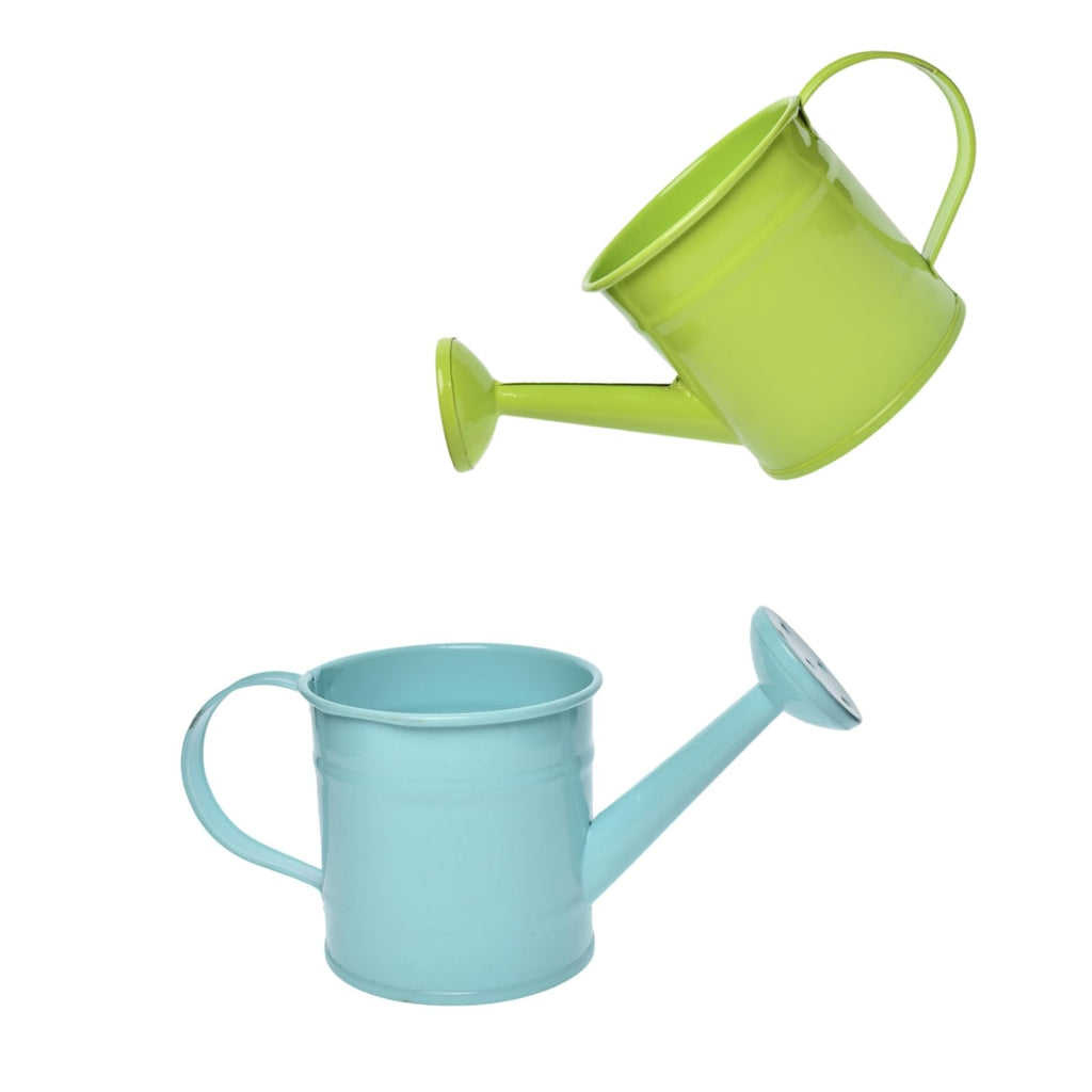 Decorative Mini Tin Watering Can - 0.05Gal Cute Metal Jug for Hand Crafts,Garden-Theme Parties,Plant Pots, Home Decor,Housewarmings, Fun Birthday Gift for Girls and Boys (B/G, S)