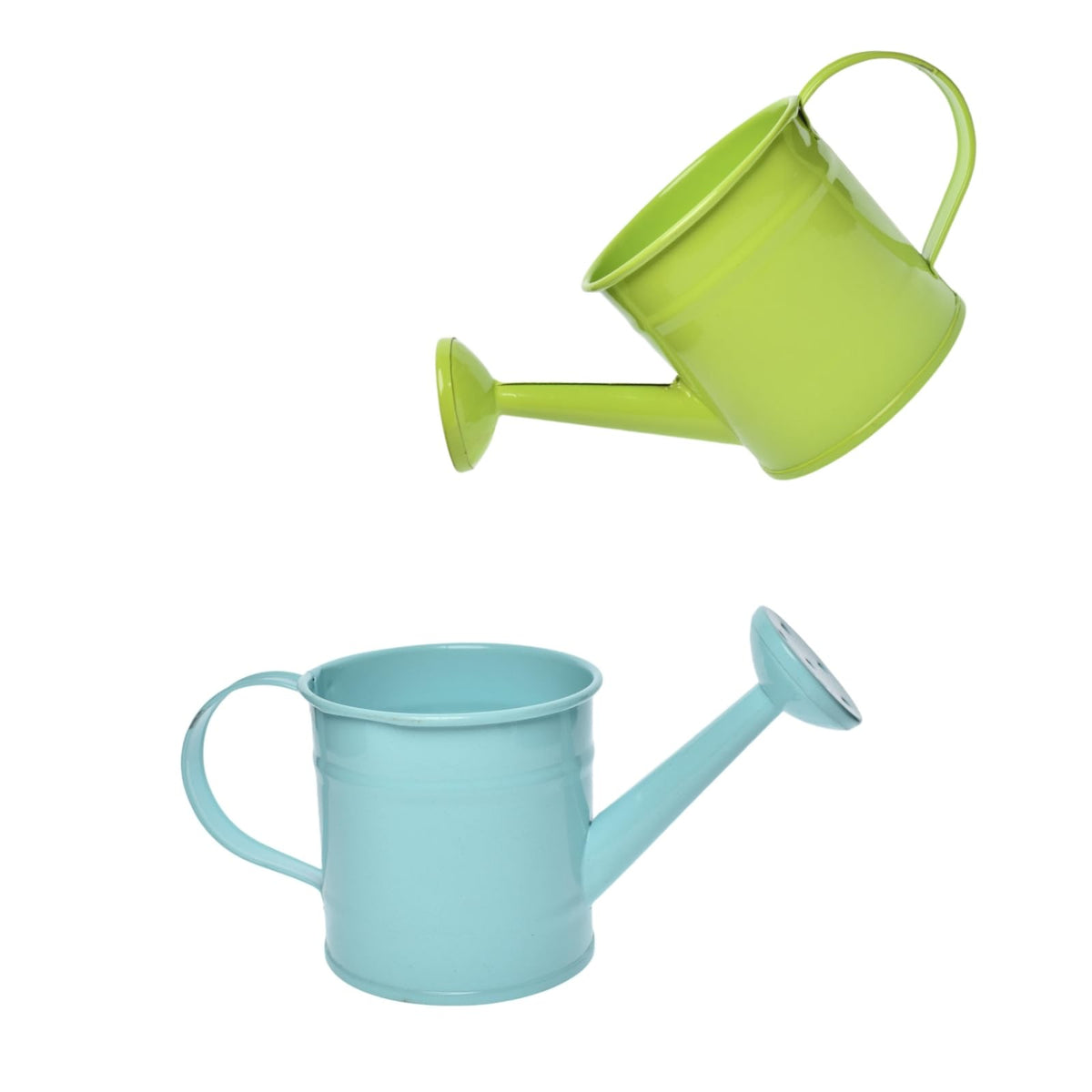 Decorative Mini Tin Watering Can - 0.05Gal Cute Metal Jug for Hand Crafts,Garden-Theme Parties,Plant Pots, Home Decor,Housewarmings, Fun Birthday Gift for Girls and Boys (B/G, S)