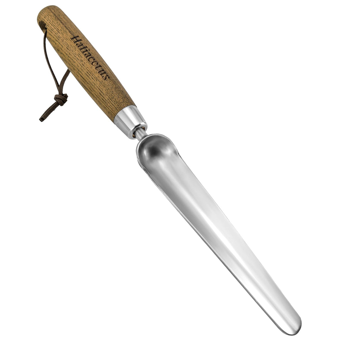 Haliaeetus Garden Trowel with Serrated Edge, 4'' Depth Mark Planting Shovel