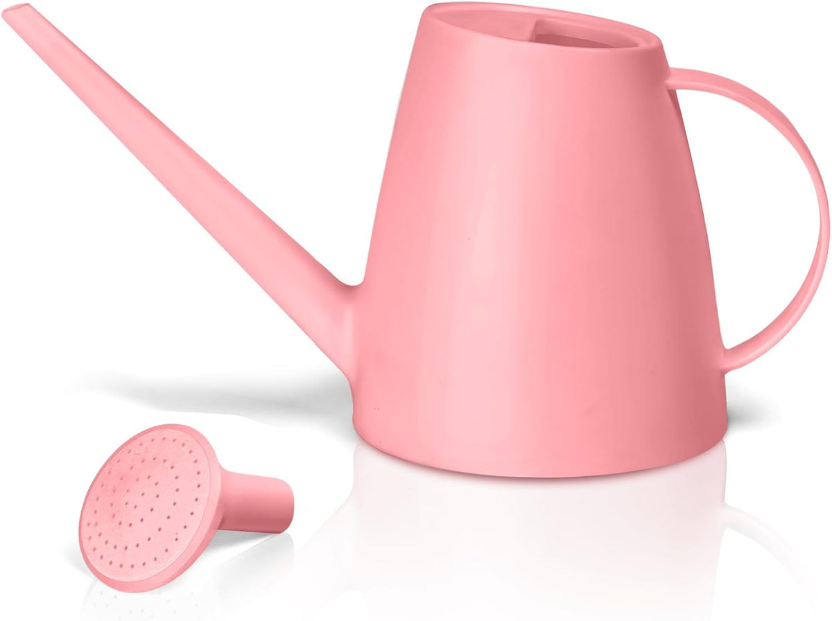 Plastic Watering Can for Home Plant Garden 1/2 Gallon Pink