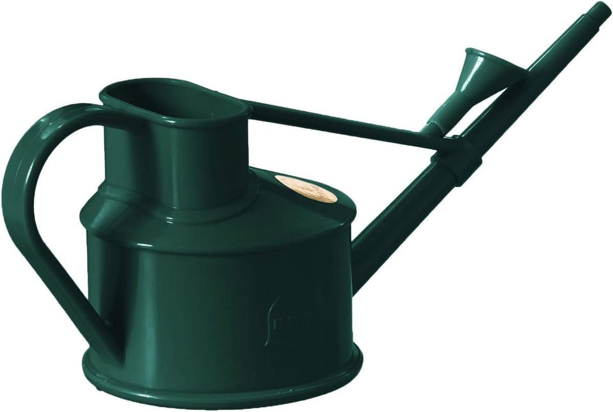 Haws Handy Plastic Watering Can, Mini Water Can for Indoor Plants, Succulents and Flowers, Green, 1 Pint
