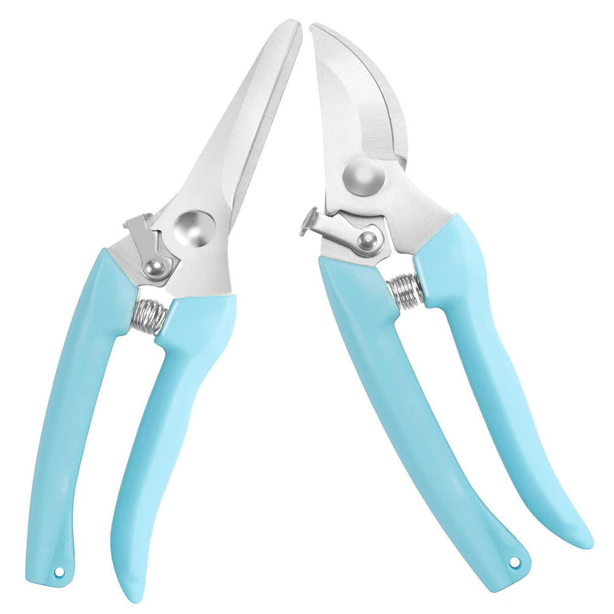 Premium pruning shears, hand pruners 4x cutting power trimming, garden clippers heavy duty 1-inch cut capacity, gardening gifts man & women, scissors gardening tools, arthritis weak hand snips