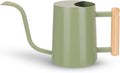 Metal Watering Can for Indoor Plants, 35oz Sage Green Cute Stainless Steel Pot with Long Spout for Indoor House Plants Bonsai Outdoor Garden Flower Decorative