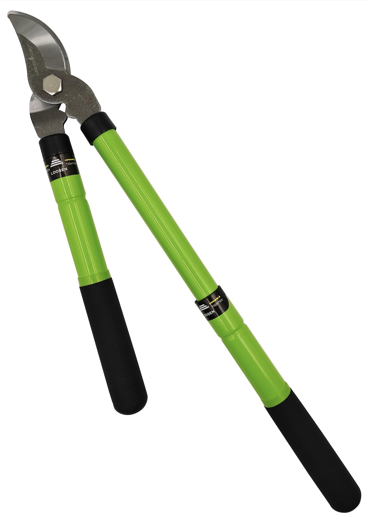 GARDEN GURU Bypass Loppers Tree Trimmer Clipper – Compact 15 inch High Carbon Steel Blade Gardening Loppers Pruning Shear - Comfort Grip Handles – Heavy Duty Branch Cutter – Cut Thick Branches w Ease