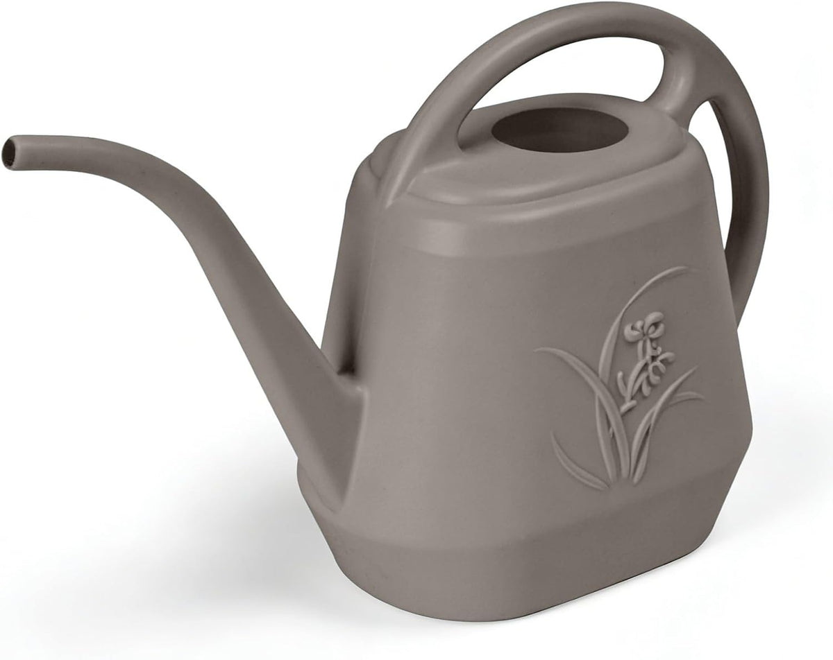 Hand Plastic Watering Can - for Indoor and Outdoor Home Garden Plants - with Long Spout - Orange - 1/2 Gallon