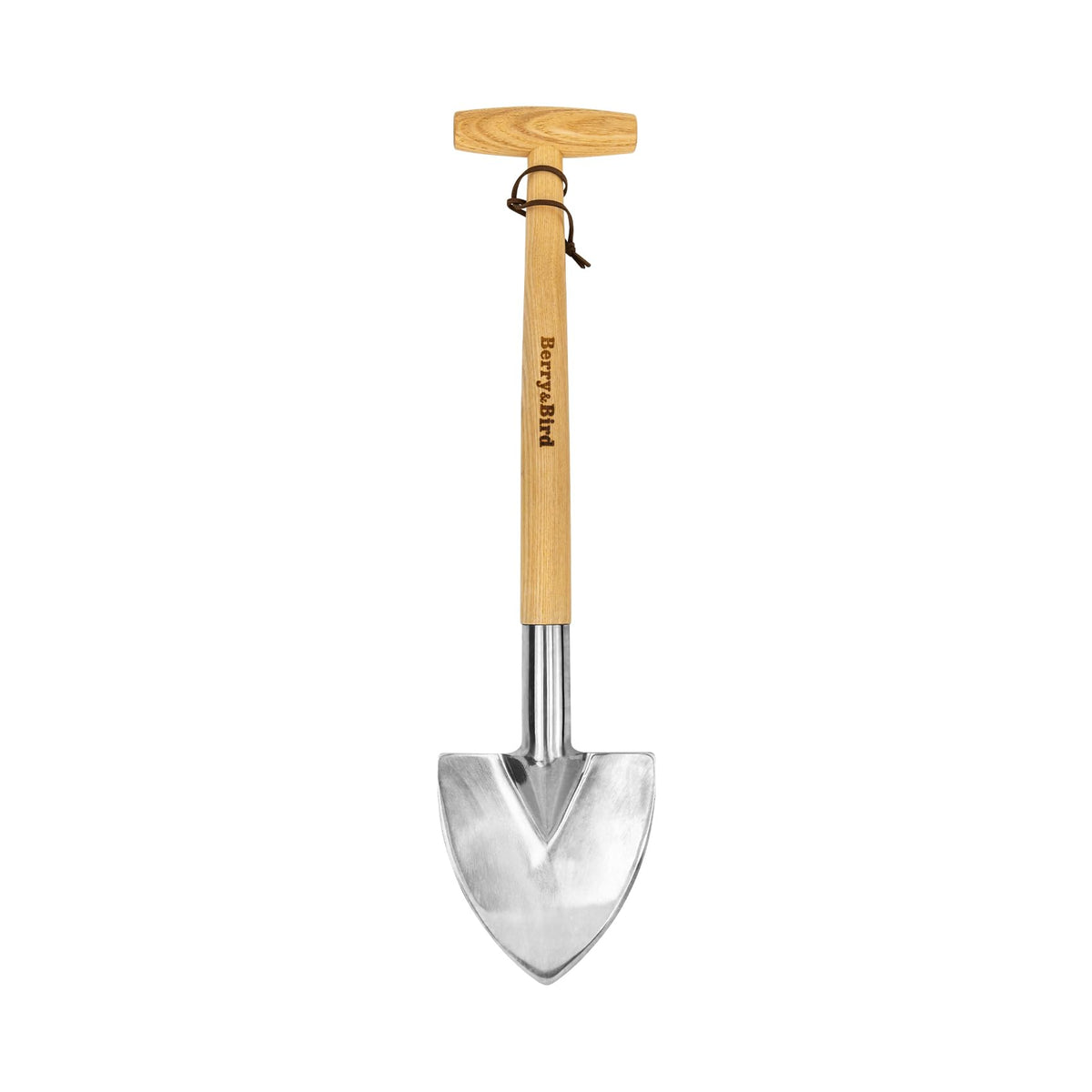 Berry&Bird Potting Trowel, Stainless Steel Serrated Hand Shovel, Wood Handle Garden Trowel Tool with Measuring Scale for Effortless Digging,Roots，Planting, Cutting and Transplanting