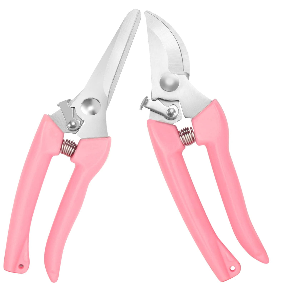 Premium pruning shears, hand pruners 4x cutting power trimming, garden clippers heavy duty 1-inch cut capacity, gardening gifts man & women, scissors gardening tools, arthritis weak hand snips