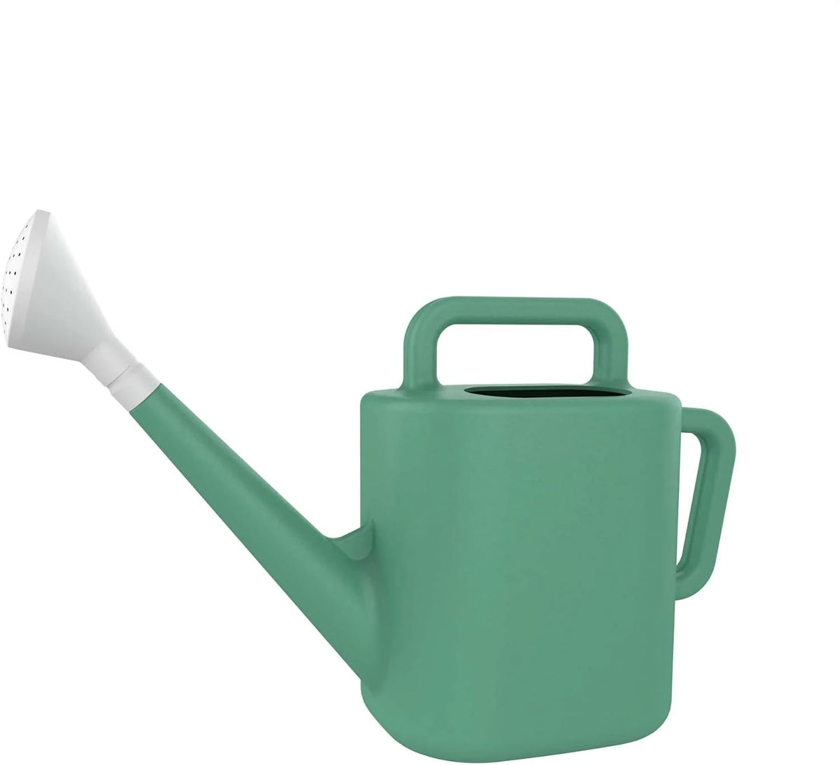 2 Gallon Green Resin Watering Can, Dual Handle No Spill Refill Indoor Outdoor Plants