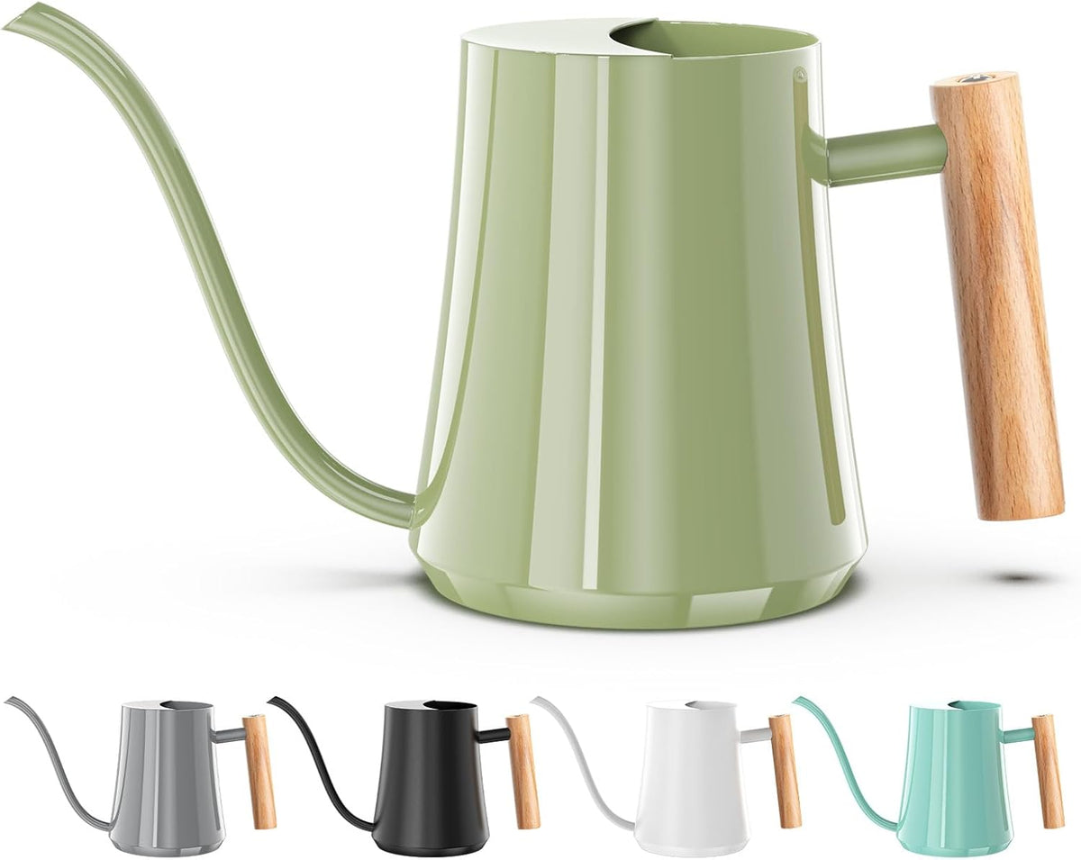 Green Moon 1L/35oz Metal Watering Can Indoor with Long Spout, Sage Green