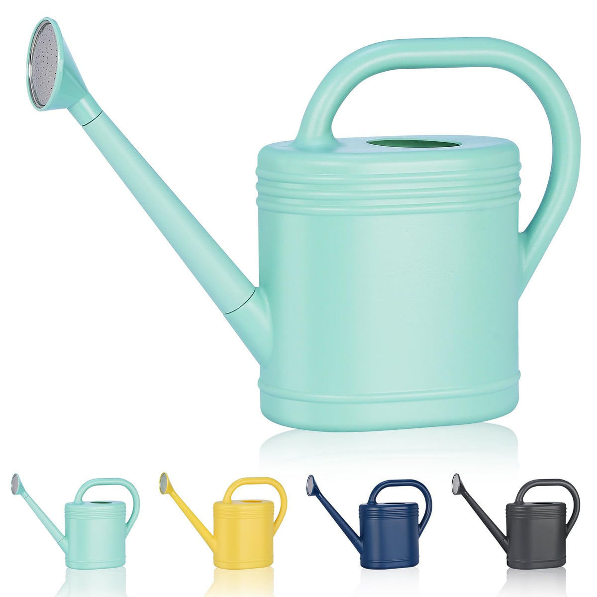 1 Gallon Watering Can for Indoor Plants, Garden Watering Cans for Outdoor Plant House Flower, Modern Plant Watering Can Large Long Spout with Sprinkler Head