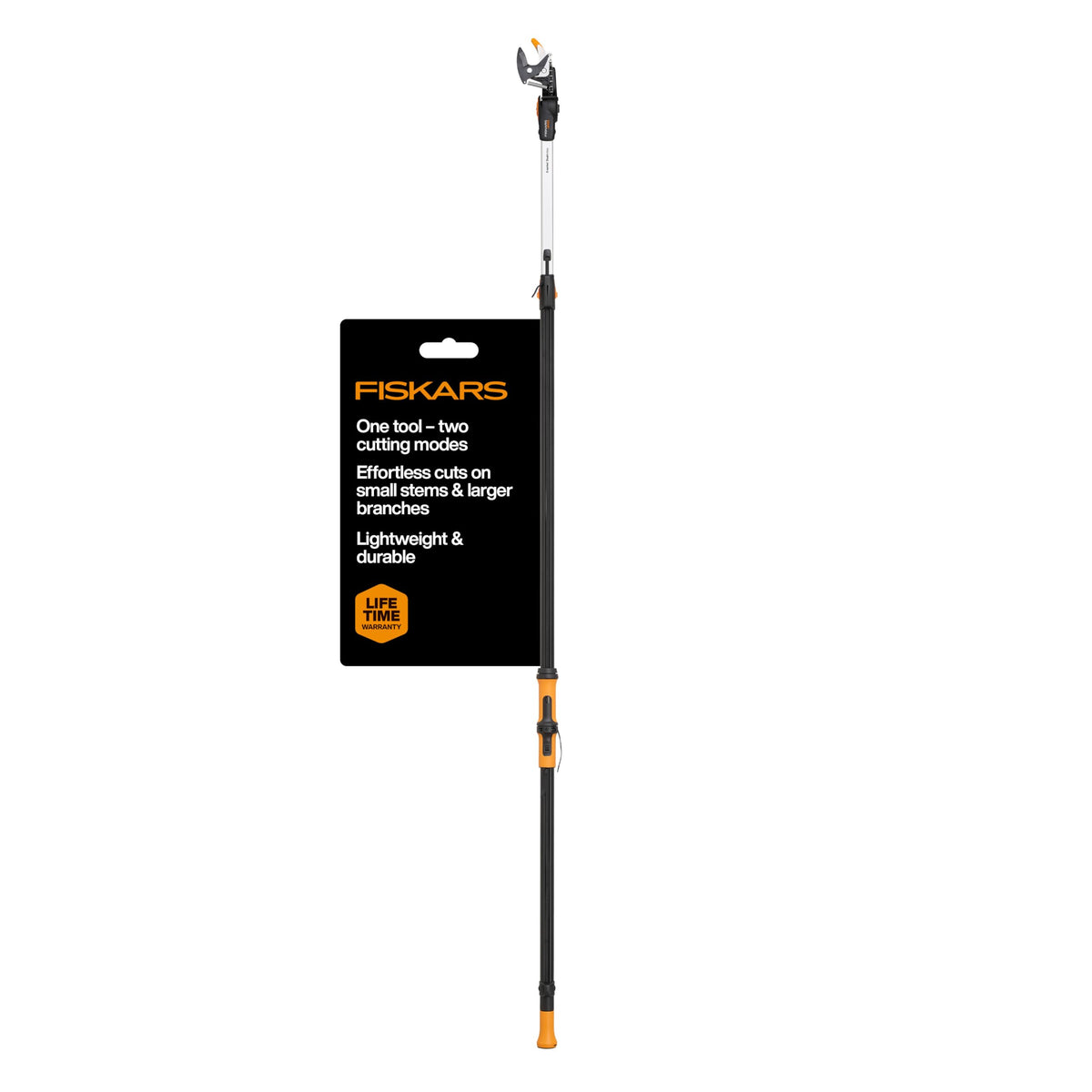 Fiskars 8-12 Ft Extendable 2-in-1 Tree Pruner & Pole Saw with Rotating Head
