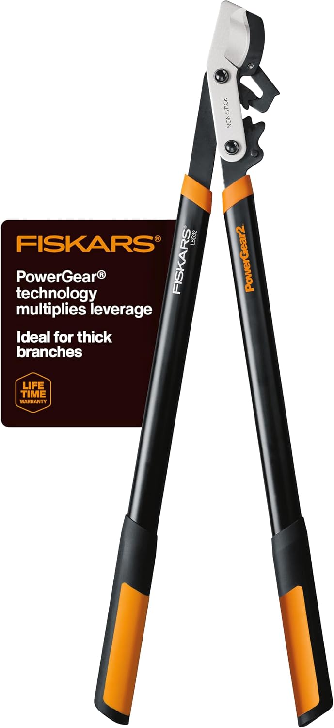 Fiskars 32” PowerGear2 Garden Bypass Loppers, 2" Cut Capacity Tree Trimmer