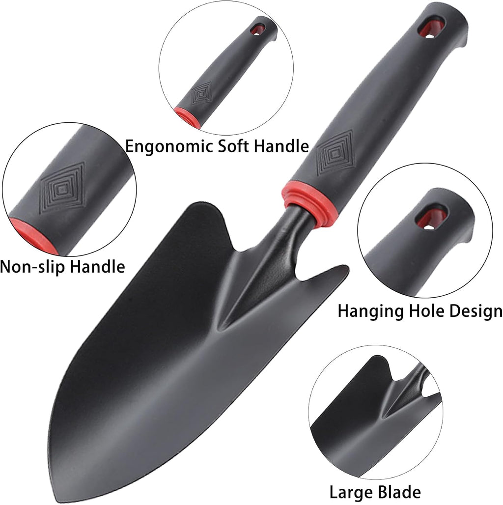 Garden Shovel Hand Trowel, Heavy Duty Gardening Tool with Ergonomic Handle
