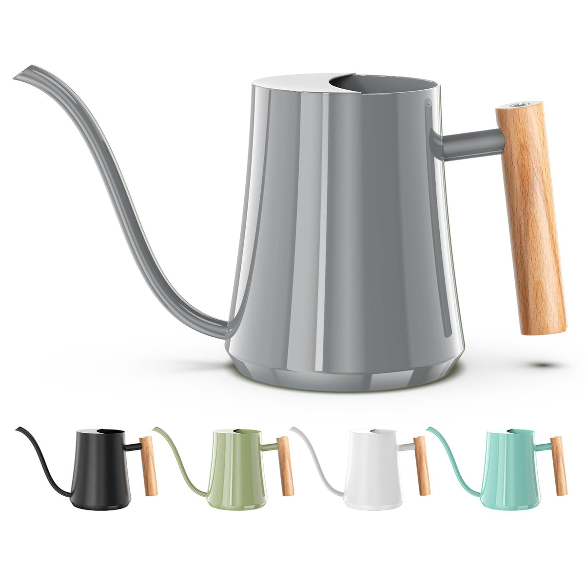 Green Moon 1L/35oz Metal Watering Can Indoor with Long Spout, Sage Green