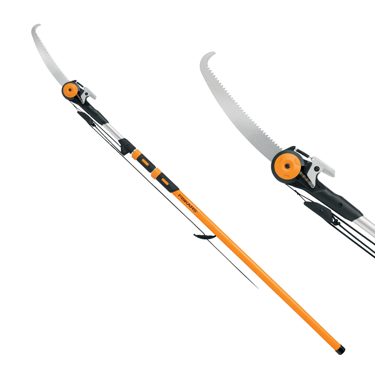 Fiskars 8-12 Ft Extendable 2-in-1 Tree Pruner & Pole Saw with Rotating Head