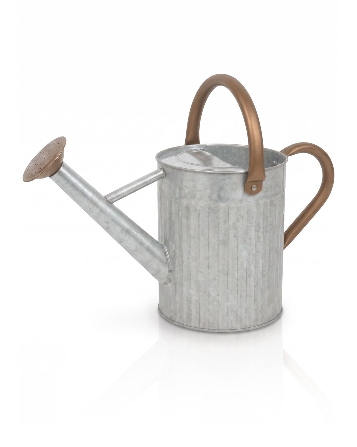 Bamworld Metal Watering Can for Indoor Outdoor Plant 1/2 Gallon Creamy
