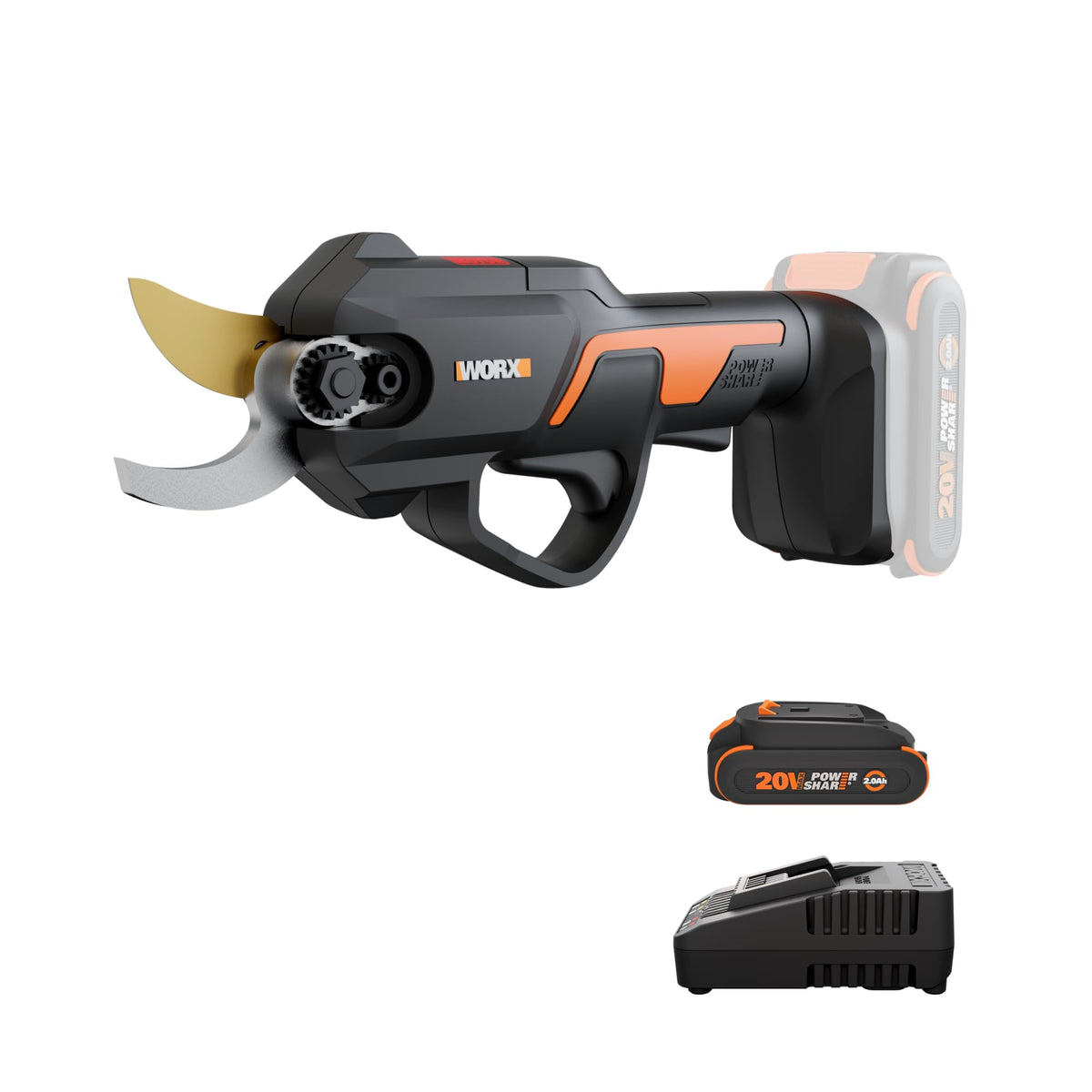 WORX Cordless Pruning Shear, 20V Powered Lopper Tool Only, WG330.9