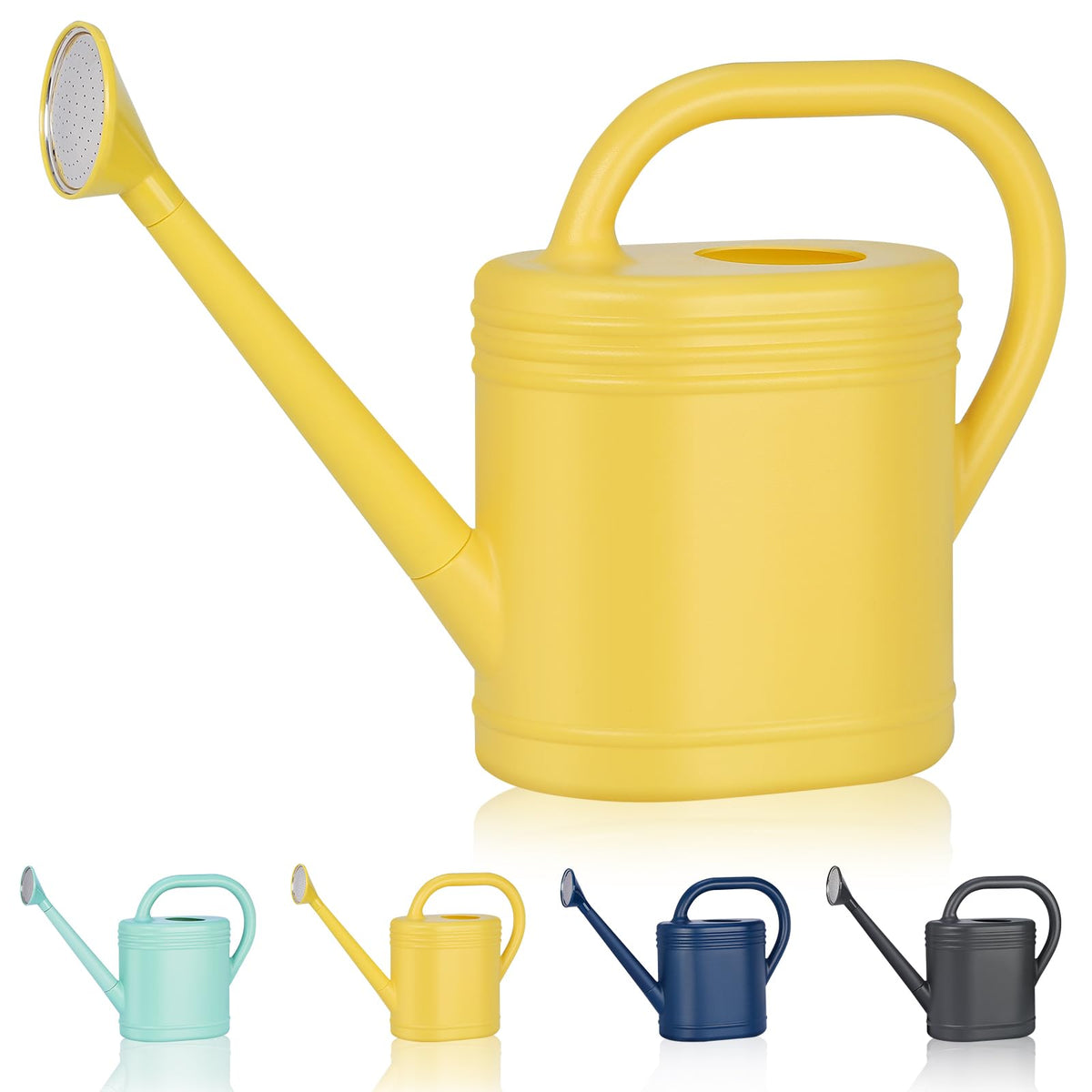 1 Gallon Watering Can for Indoor Plants, Garden Watering Cans for Outdoor Plant House Flower, Modern Plant Watering Can Large Long Spout with Sprinkler Head