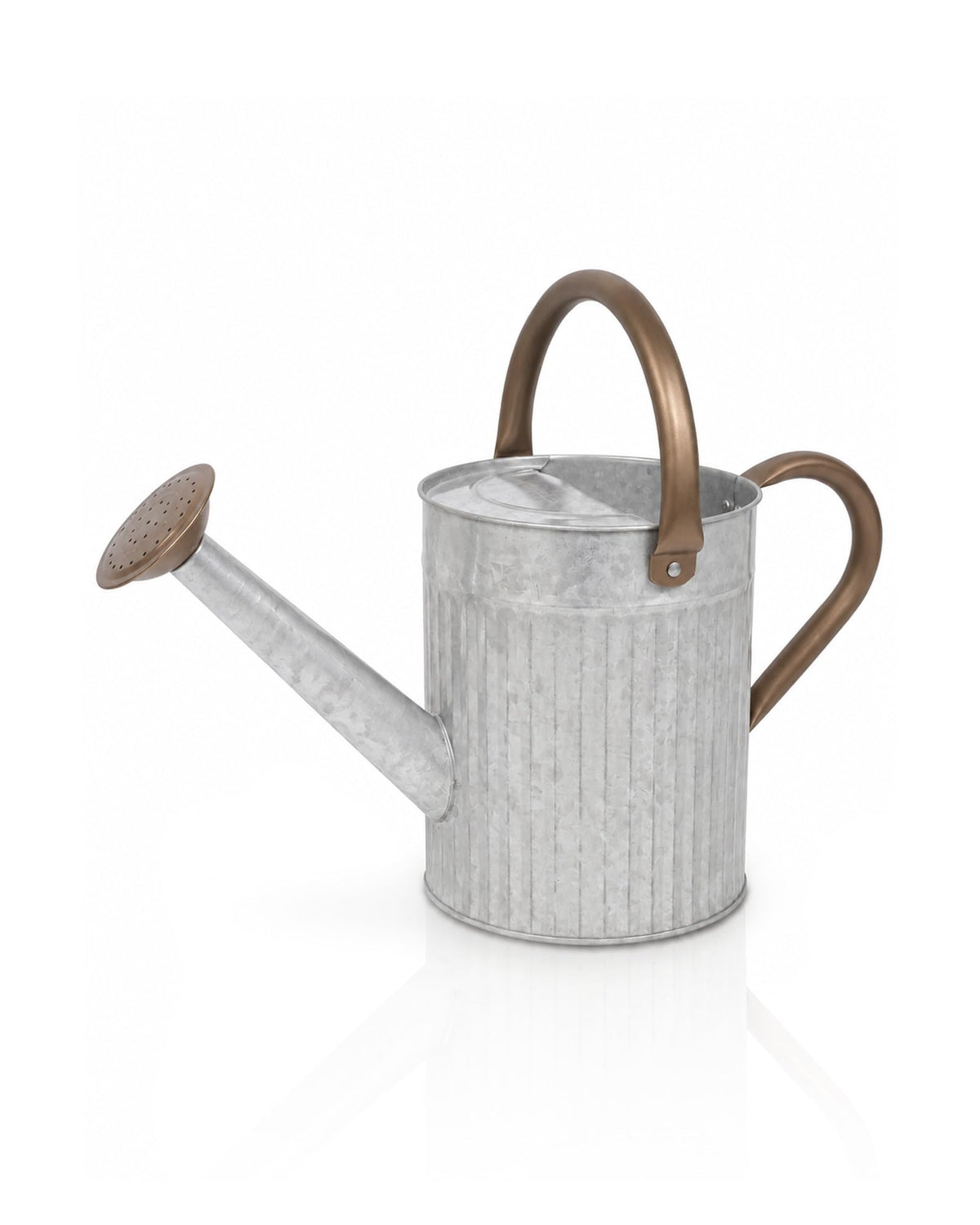 Bamworld Metal Watering Can for Indoor Outdoor Plant 1/2 Gallon Creamy