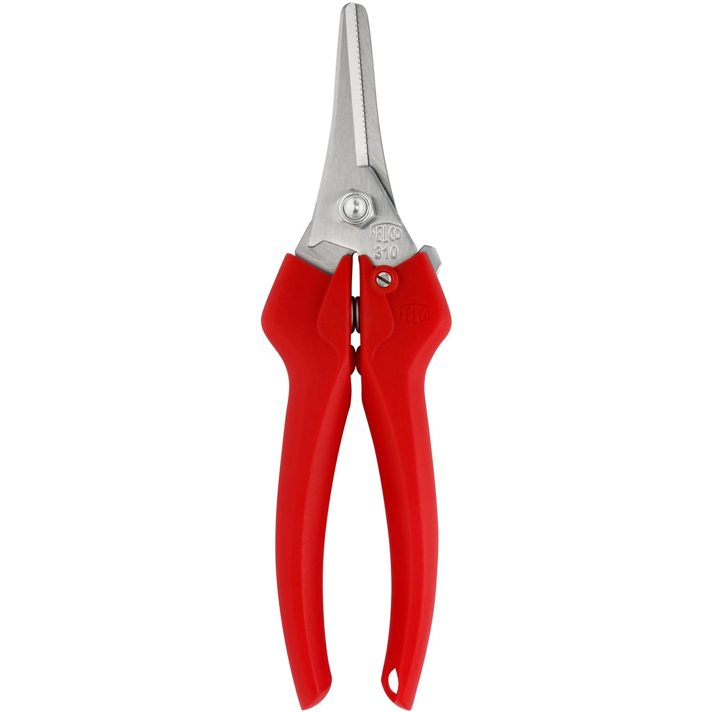 Felco F322 Pruning Snips – 9.84" Garden Clippers with Curved Blade & Rounded Tip | Pruning Shears for Gardening | Garden Snips and Pruners with Carbon Steel Blade, Sap Groove