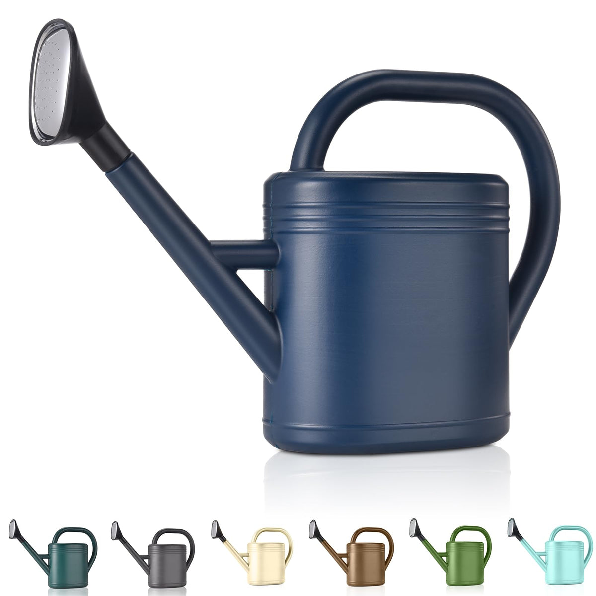Watering Can 1 Gallon for Indoor Plants, Garden Watering Cans Outdoor Plant House Flower, Gallon Watering Can Large Long Spout with Sprinkler Head (Green)