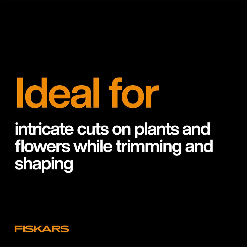 Fiskars 7" Loop Micro-Tip Pruning Shears, Garden Snips for Intricate Cuts