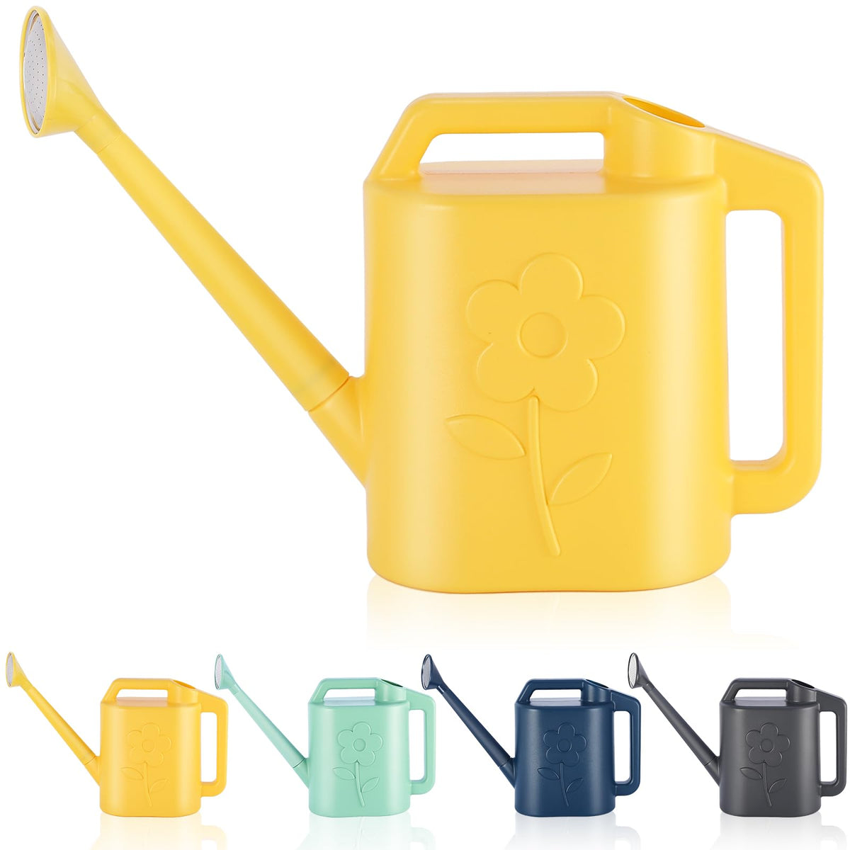 2.8L Watering Can for Indoor Plants, Garden Watering Cans for Outdoor Plant House Flower, Modern Plant Watering Can Large Long Spout with Sprinkler Head