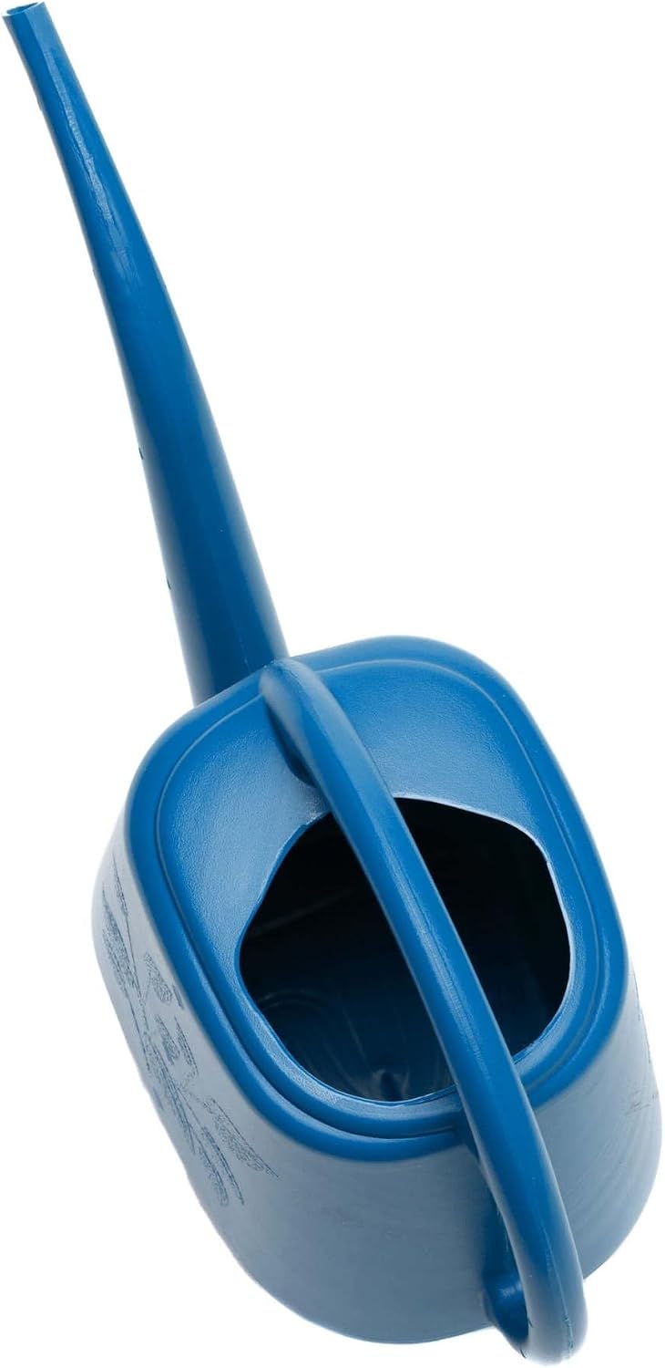 Bloem Aqua Rite Watering Can: 56 Oz - Classic Blue - Large Capacity, Extra Long Spout, Durable Plastic, One Piece Construction, for Indoor & Outdoor Use, Gardening