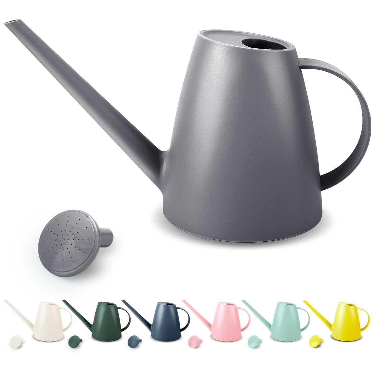 1.8L Watering Can, Small Watering Can for Indoor Plants with Long Spout