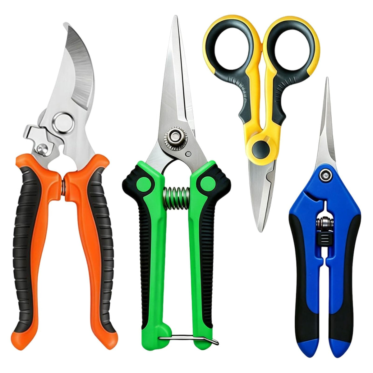 HoMaNa 4 Pack Garden Shears Pruning Set, Stainless Steel Multi-Blade