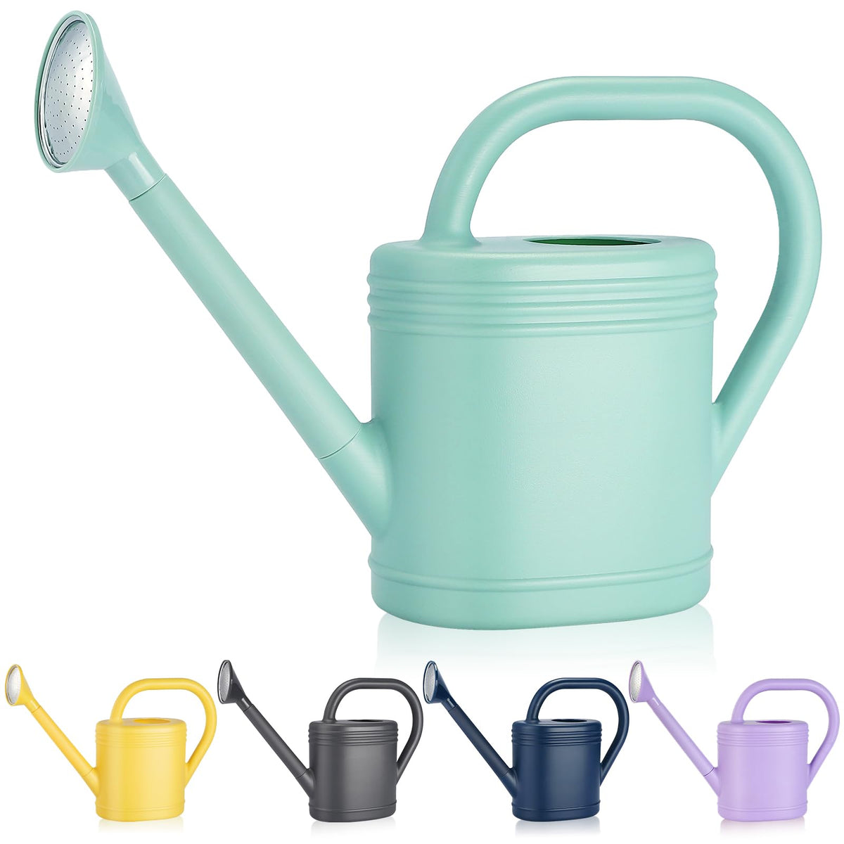 2 Gallon Watering Can for Indoor Plants, Garden Watering Cans for Outdoor Plant House Flower, Modern Plant Watering Can Large Long Spout with Sprinkler Head