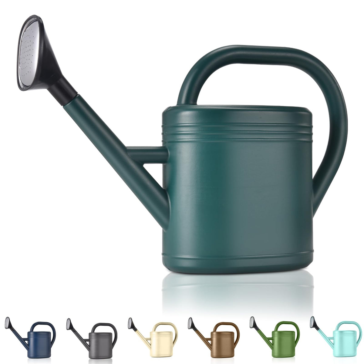 Watering Can 1 Gallon for Indoor Plants, Garden, Outdoor Plant House Flower, Gallon Large Long Spout with Sprinkler Head (Blue)