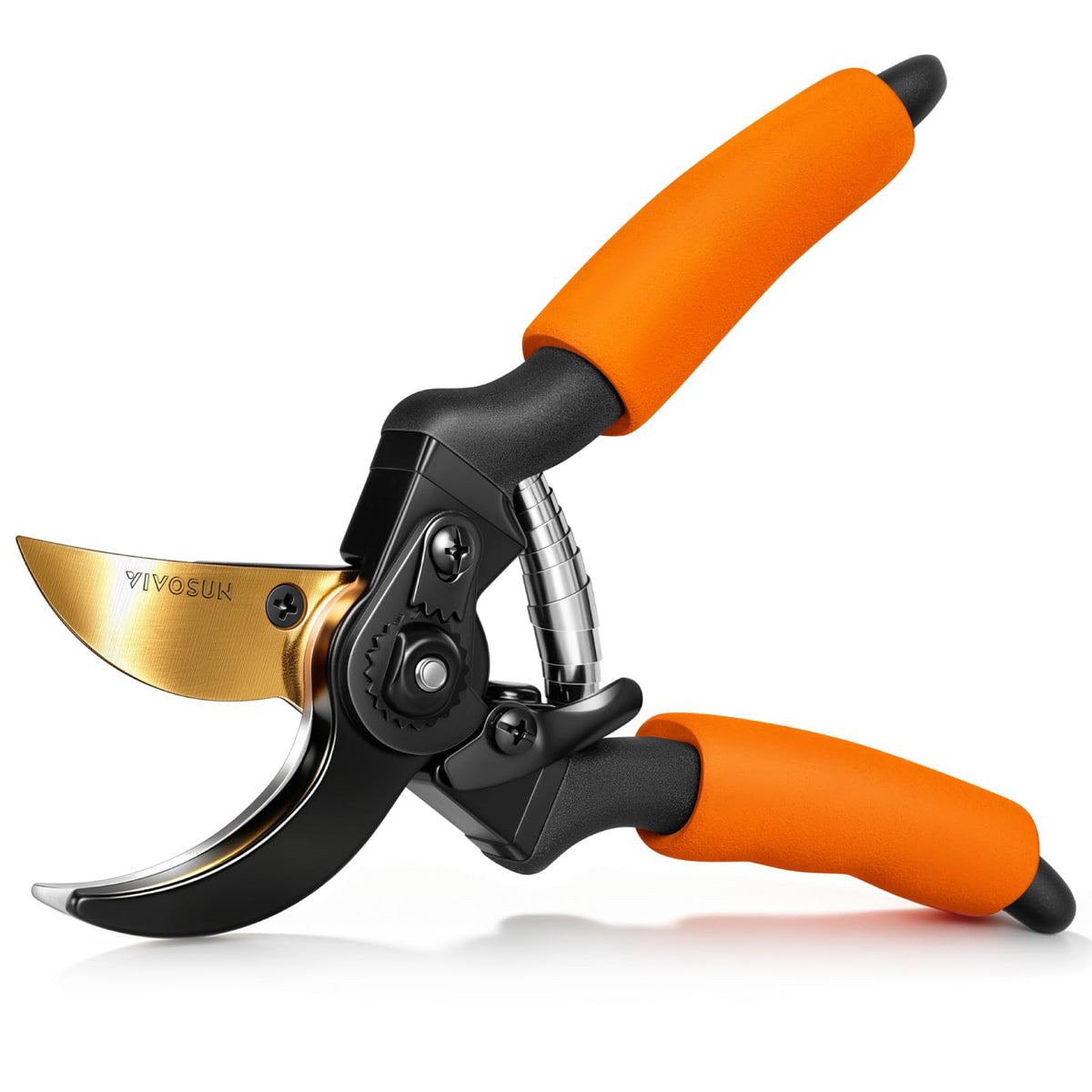 VIVOSUN 8.5" Bypass Pruning Shears for Gardening, Heavy-Duty Garden Scissors, Ultra Sharp Pruners with 3/4 in. Cut Capacity SK5 Blades, Thick Cushion-Covered Handle and Safety Lock