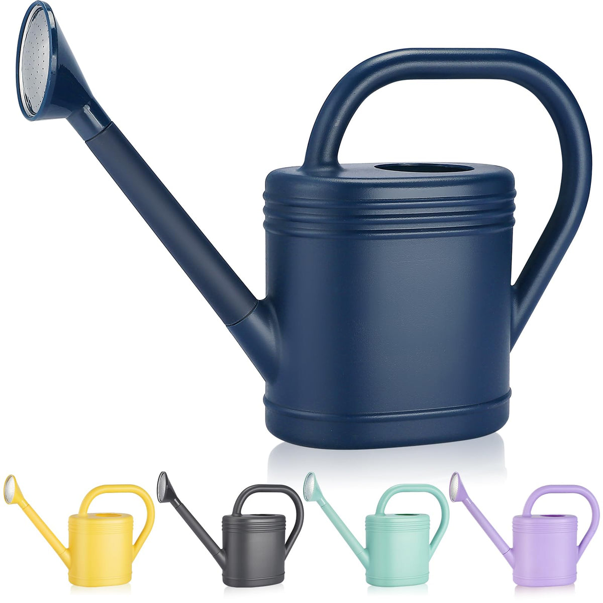 2 Gallon Watering Can for Indoor Plants, Garden Watering Cans for Outdoor Plant House Flower, Modern Plant Watering Can Large Long Spout with Sprinkler Head