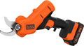 BLACK+DECKER 20V MAX* Cordless Pruner Electric Pruning Shears, Battery and Charger Included, 900 Cuts Per Charge, Electric Pruner, Tool Free Blade Change (BCPR320C1)