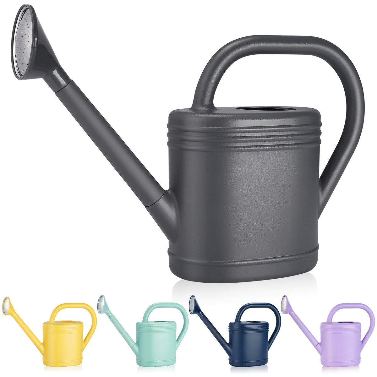 2 Gallon Watering Can for Indoor Plants, Garden Watering Cans for Outdoor Plant House Flower, Modern Plant Watering Can Large Long Spout with Sprinkler Head