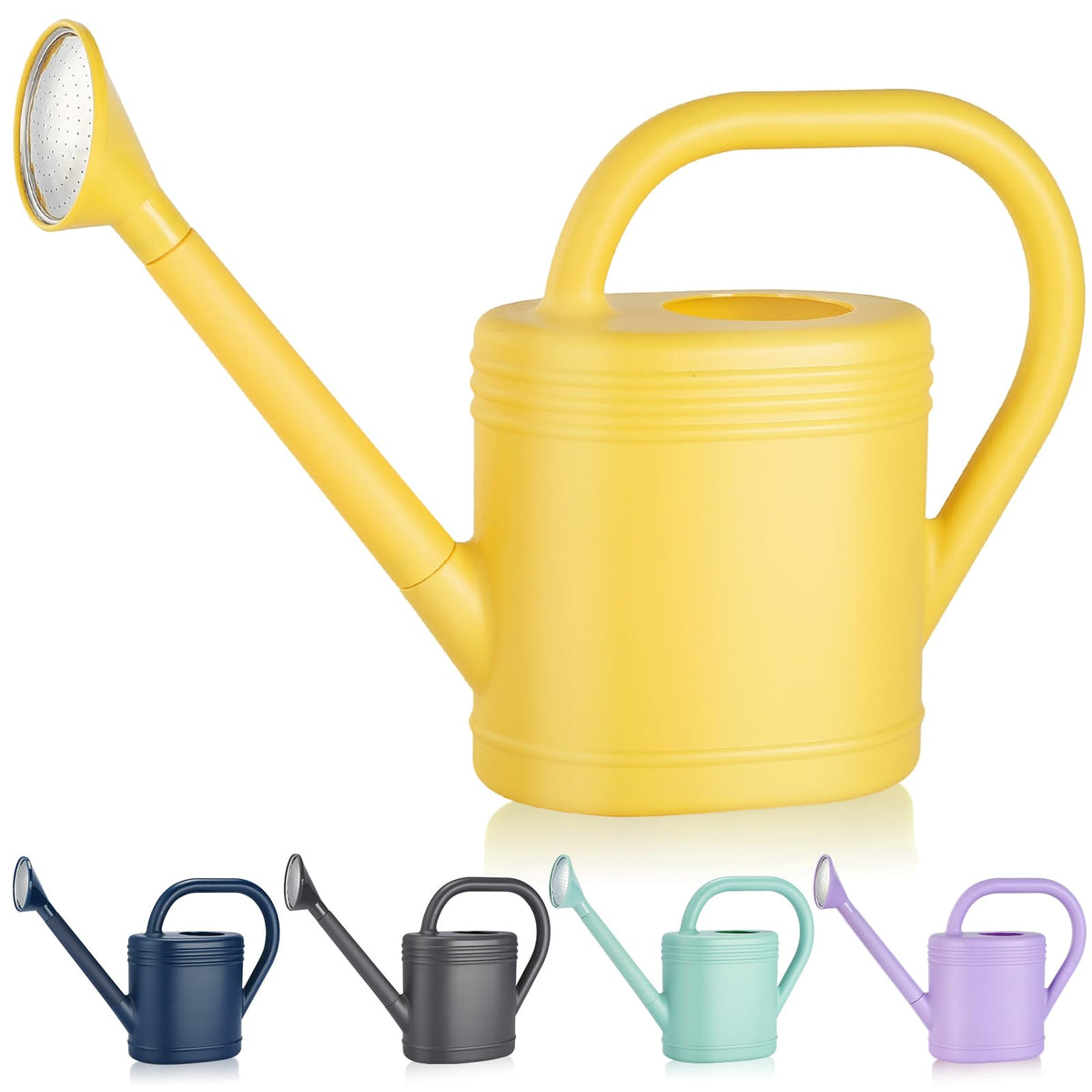 2 Gallon Watering Can for Indoor Plants, Garden Watering Cans for Outdoor Plant House Flower, Modern Plant Watering Can Large Long Spout with Sprinkler Head