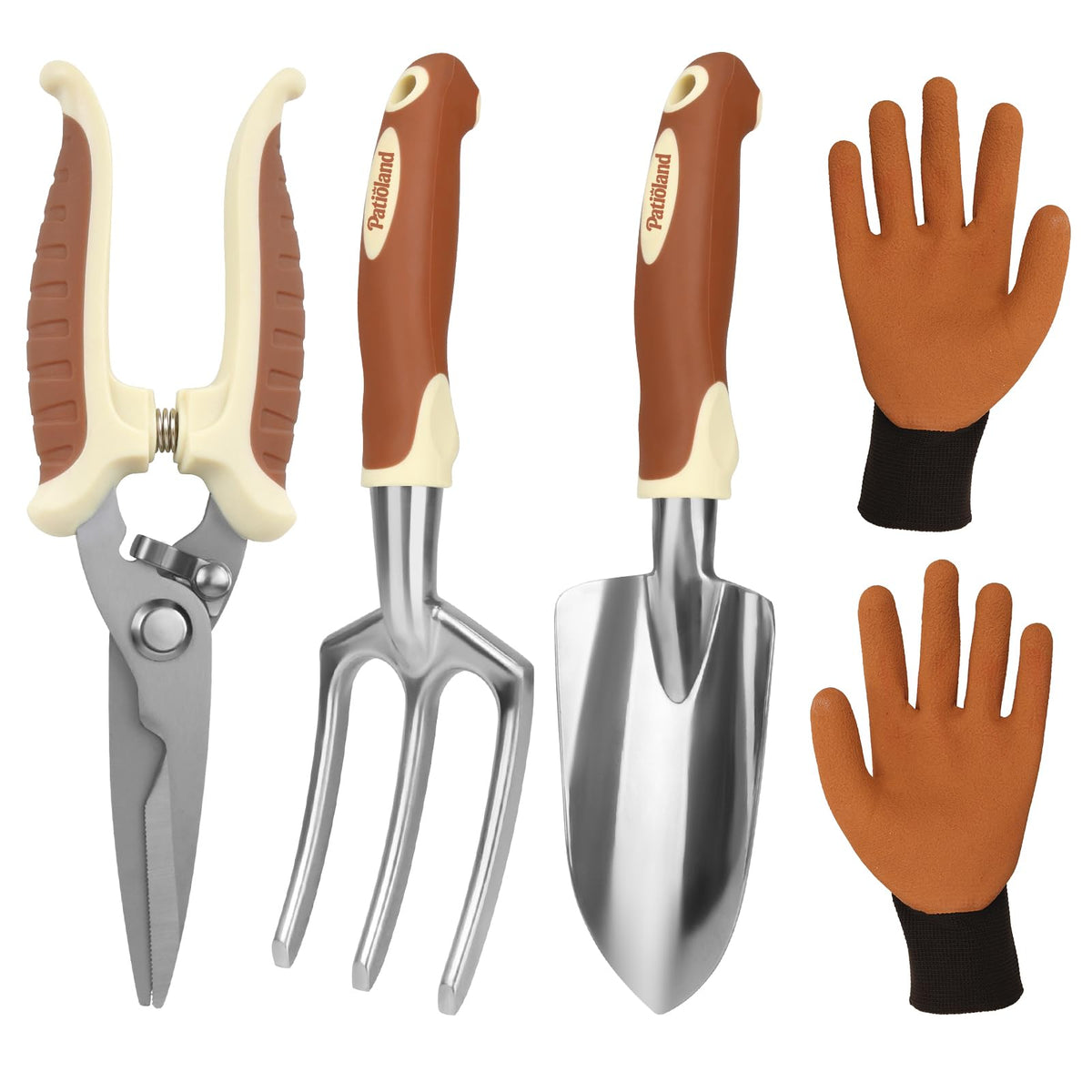 3 Pcs Mini Garden Tool Set with Small Trowel, Mini Shovel & Hand Rake
