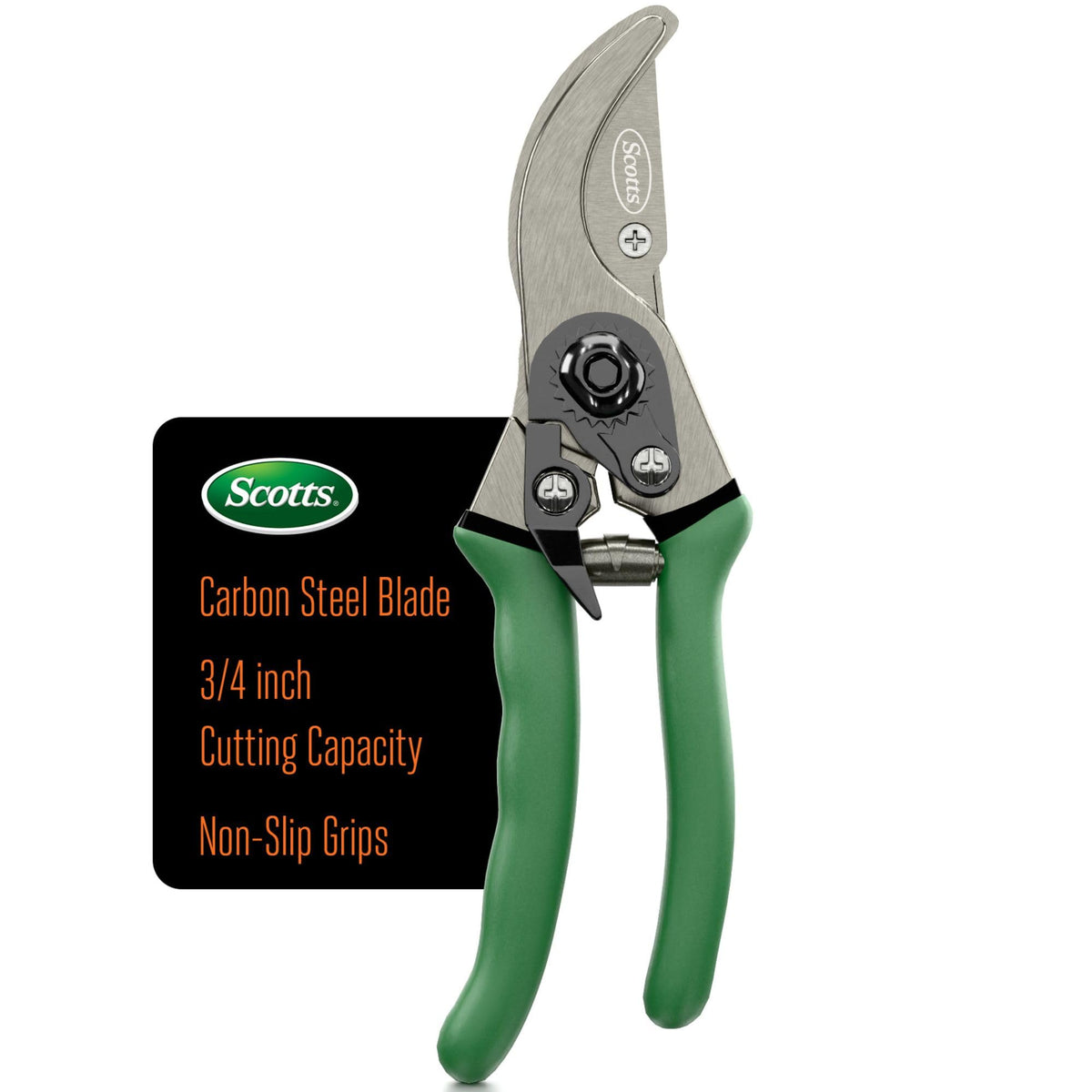 Scotts 2-Piece Pruning Tool Set – Includes 8 in. Bypass Pruning Shears for Live Plants and Soft Stems, and 7.5 in. Folding Saw for Cutting Thick Branches