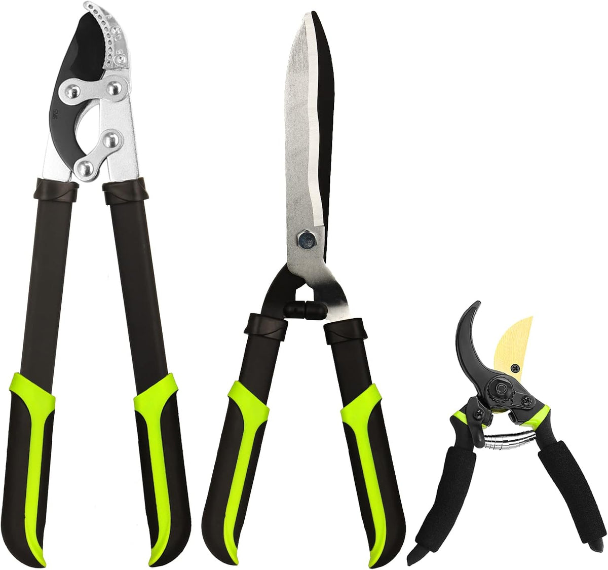 YRTSH Loppers Hedge Clippers & Pruners Combo Set 3-Piece Hedge Shears