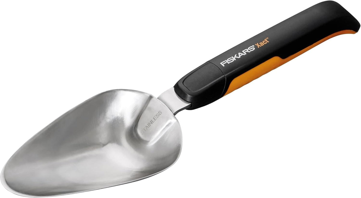 Fiskars Xact Garden Hand Trowel, Stainless Steel Head