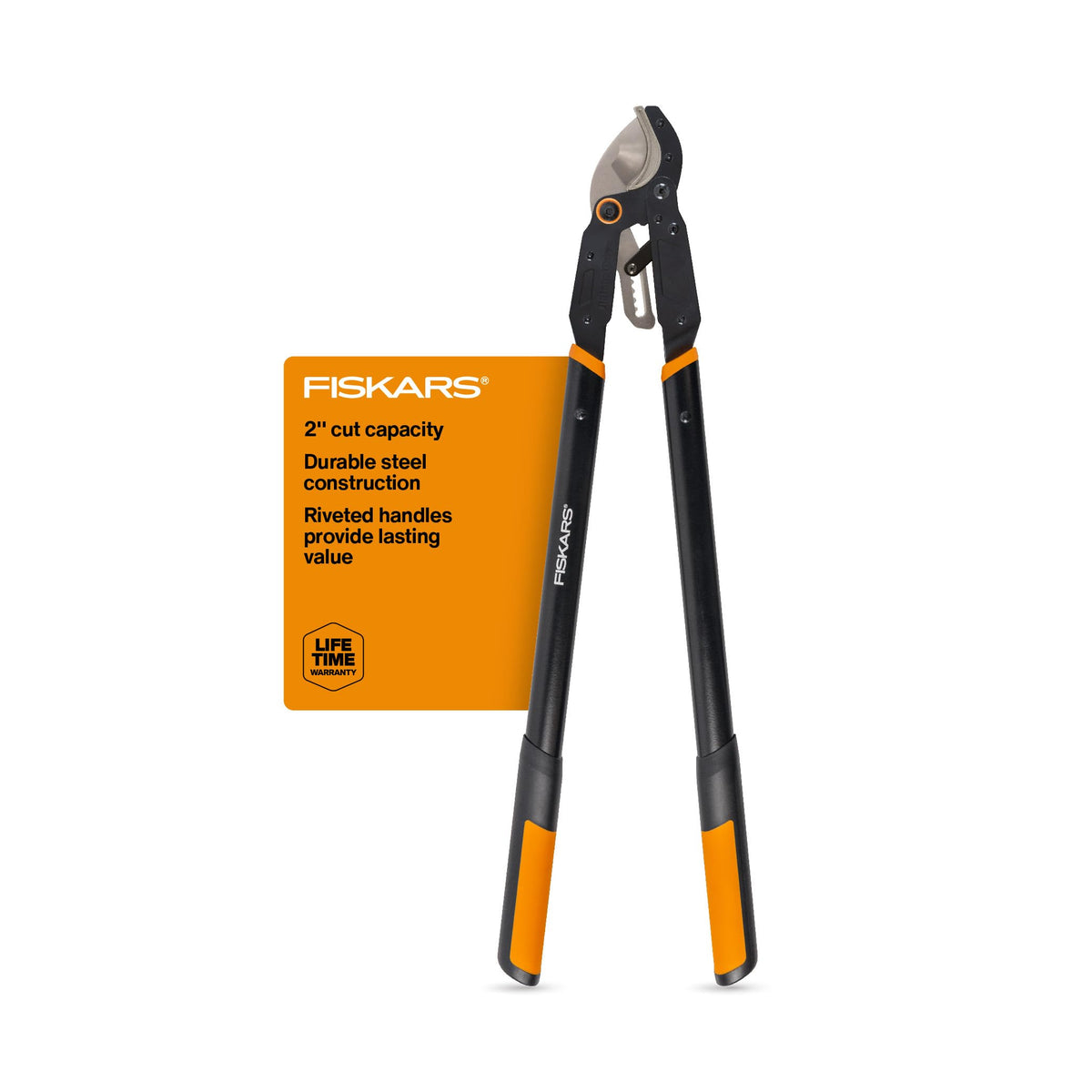 Fiskars 15” PowerGear Garden Anvil Loppers, Tree Trimmer, 1.25" Cuts
