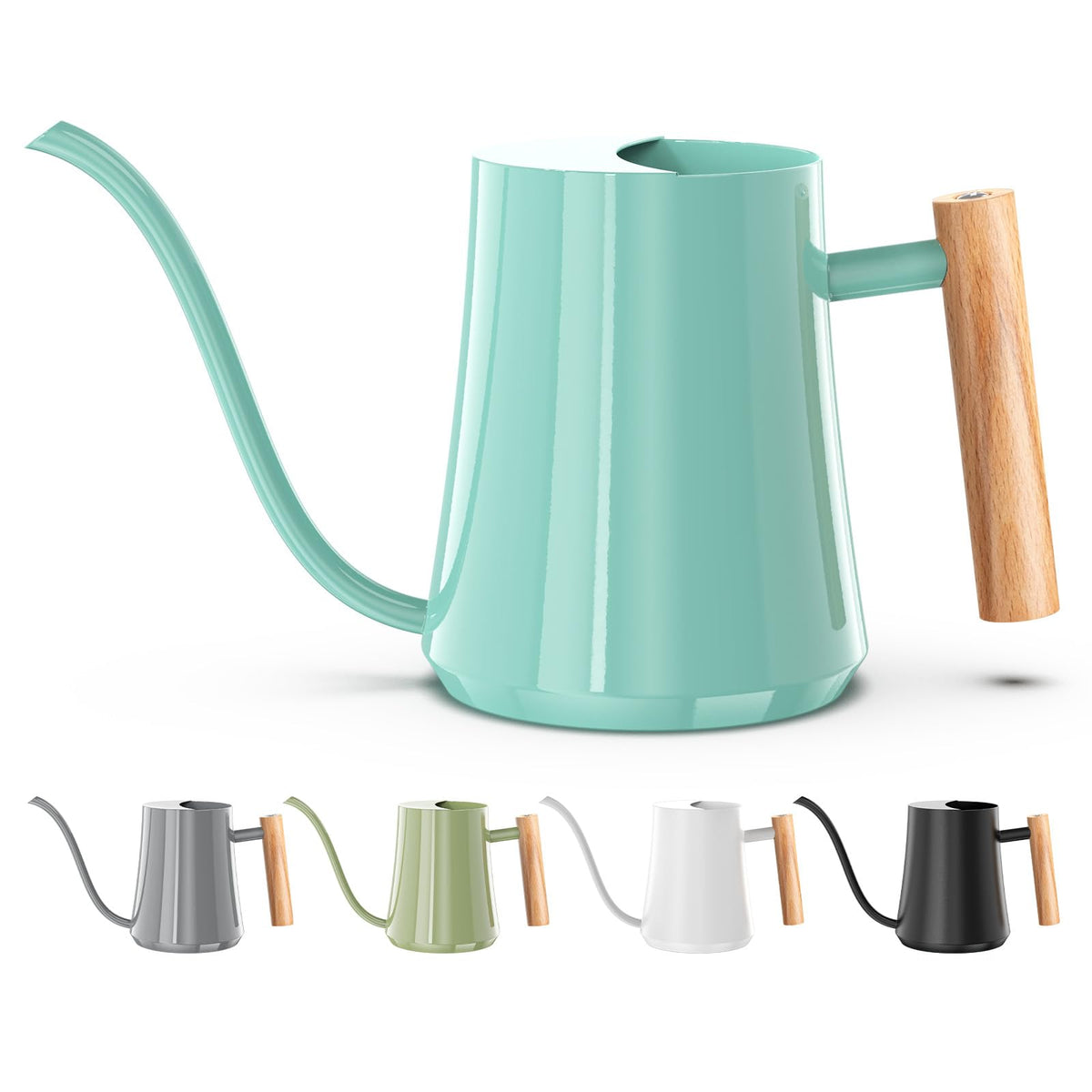 Green Moon 1L/35oz Metal Watering Can Indoor with Long Spout, Sage Green