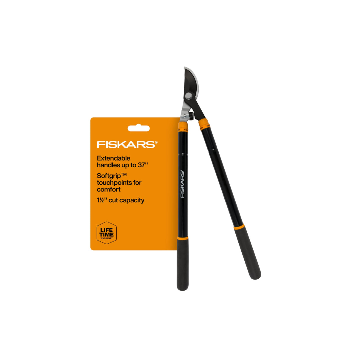 Fiskars 15” PowerGear Garden Anvil Loppers, Tree Trimmer, 1.25" Cuts