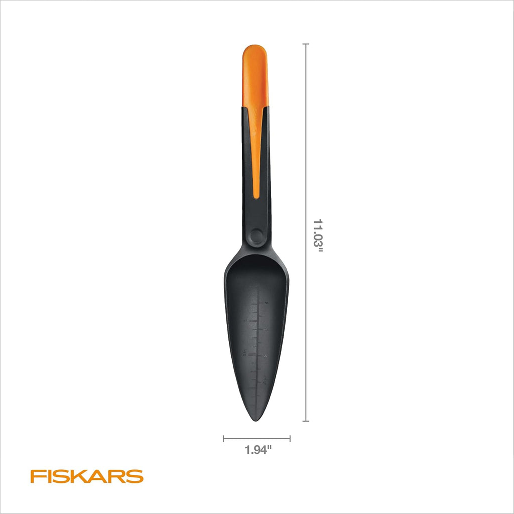Fiskars 4-in-1 Seed Planting Garden Trowel and Seed Sower Tool